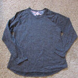 Cuddl Duds Climateright XXL Gray/Black Base layer Shirt Thumbholes Like New